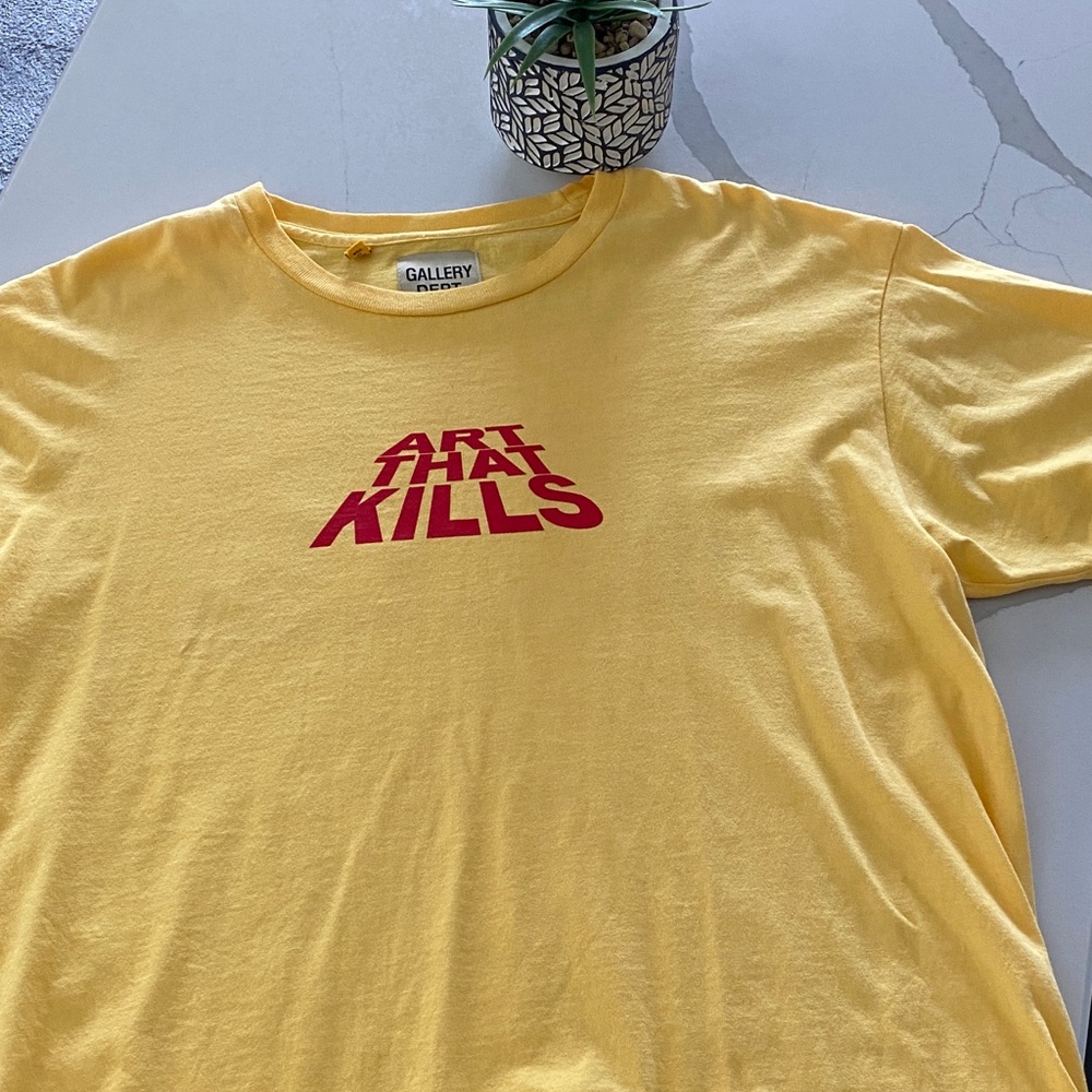 Gallery Dept Yellow Tee with Red Graphic
